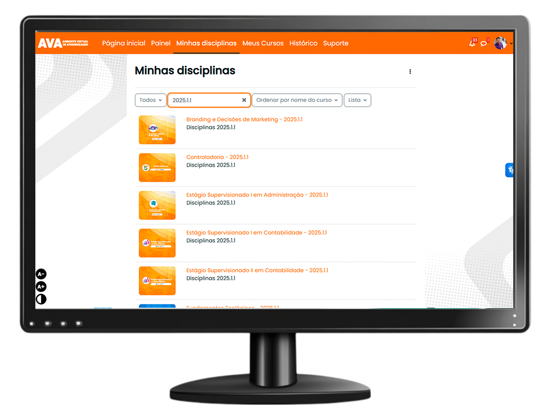 Ambiente Virtual de Aprendizagem - Minhas Disciplinas