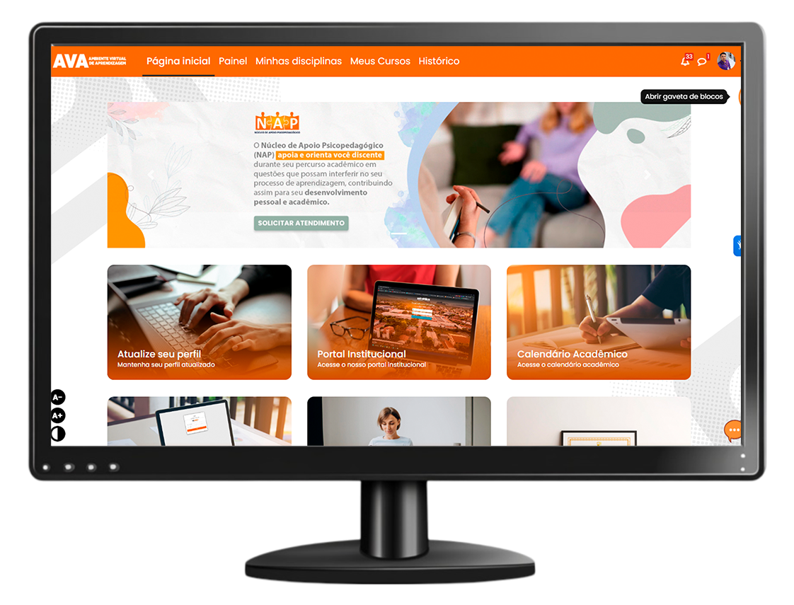 Ambiente Virtual de Aprendizagem - Página Inicial